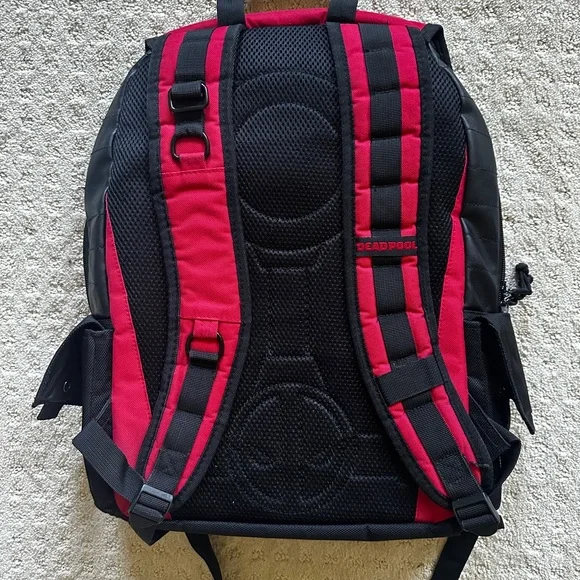 Marvel Red and Black Deadpool Backpack - Picture 2 of 5